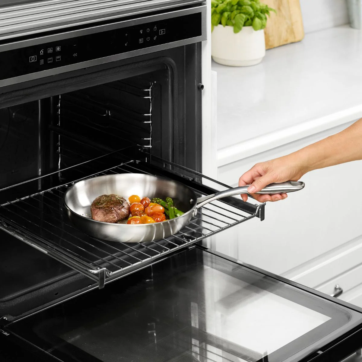 Set de 3 sartenes de acero inoxidable triply sin antiadherente Planet Inox - Image 8