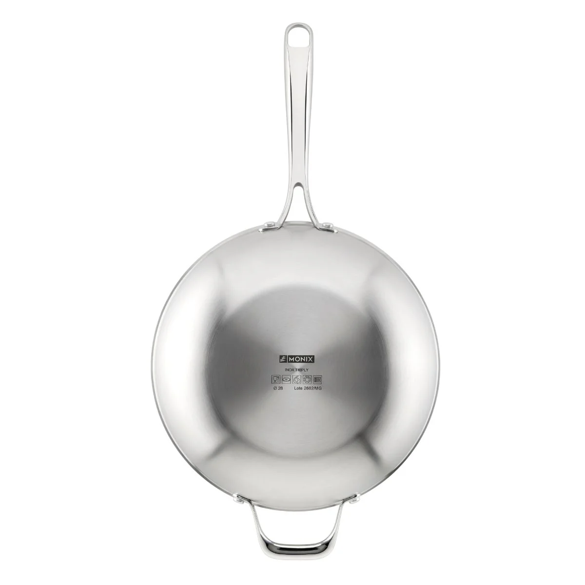 Wok de acero inoxidable triply sin antiadherente Planet Inox - Image 8